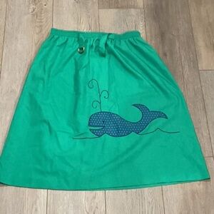 Handmade Green Pull On Skirt Blue Whale School Teacher Ms Frizzle Size Medium?